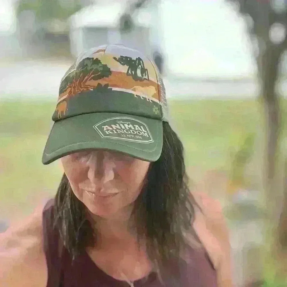 Disney’s Animal Kingdom trucker hat. SnapBack. Puff front. April 22, 1998